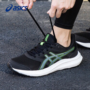 asics亞瑟士跑步鞋男鞋夏季JOLT 5專業(yè)運(yùn)動(dòng)鞋子男網(wǎng)布透氣緩震耐磨跑鞋 黑色/深灰綠 42.5