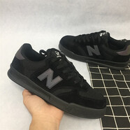 新百倫新款303國(guó)產(chǎn)板鞋復(fù)古男鞋韓版潮流百搭學(xué)生輕便防滑女鞋黑色 VS板鞋-黑夜 36