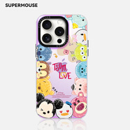 SUPER MOUSE高端手機殼適用蘋(píng)果15手機殼草莓熊iPhone14promax高級感ipone15奢華平果14pro動(dòng)漫十四大孔攝像頭 【漸變紫丨松松環(huán)繞草莓熊】鐳射炫光殼 iPhone14pr