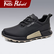 Fitti Pahris輕奢男鞋2025冬季新款真皮鞋子男防臭百搭潮流時(shí)尚潮牌運動(dòng)鞋男 黑色 【品牌男鞋】 39