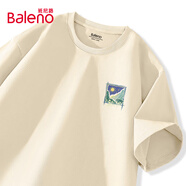 班尼路（Baleno）短袖t恤男220G重磅夏季潮流大碼透氣圓領(lǐng)上衣青少年寬松純棉短t