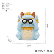 惠山小泥錫特產(chǎn)石獅子泥塑龍外事出國(guó)禮品中國(guó)風(fēng)民間手工藝品 龍生九子-嘲風(fēng)