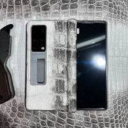 手工自制華為matex2手機殼喜馬拉雅真皮mateX5典藏版中軸全包 喜馬拉雅：銀色支架中軸版 帶殼膜一體高清鋼化膜 華為 Mate X2