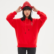美特斯邦威衛(wèi)衣男女款合集春季潮流休閑百搭上衣（不參與店鋪買免） V款-實(shí)紅 *女款 XS (160) 女150