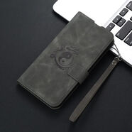 萊跡適用于vivo y52s翻蓋式皮套y31siQOOu3x全包u3x軟殼翻蓋手機殼防摔 道-深灰色膚感皮套+手環(huán) vivo y52s/y31s 通用