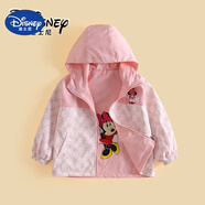 迪士尼（Disney）新款潮童兒童雙面穿外套男童女童春秋款寶寶休閑上衣外穿學生版薄 粉色(雙面可穿) 130 建議身高115-125cm