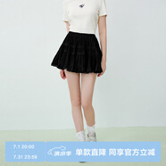 樂町公主蓬蓬短裙多層下擺蕾絲半身裙俏皮甜美小A裙 黑色（現(xiàn)貨） S