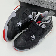 耐克（NIKE）【極速發(fā)貨】Air Jordan 4 AJ4 白棕 巧克力 復(fù)古籃球鞋女 408452-060  黑紅38.5 38.5