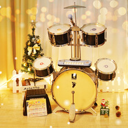 俏娃寶貝 兒童架子鼓初學(xué)入門(mén)爵士鼓1-3寶寶玩具男孩禮物六歲敲打音樂(lè )樂(lè )器 黑:【琴鼓合一】+DJ琴+話(huà)筒