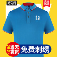皓衣閣企業(yè)工作服T恤定制刺繡高端Polo文化衫印logo定做活動團體廣告衫 【精致款高爾夫】湖藍(lán)色 XXXL
