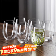青蘋(píng)果玻璃杯家用待客杯子喝水綠茶杯果汁牛奶啤酒杯440ml茶水杯六只裝