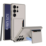 GKK適用于三星S25ultra新款手機殼潮牌s25+卡包支架皮套 鈦灰色 SM-S25Ultra【單殼】