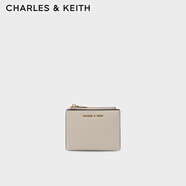 CHARLES&KEITH質(zhì)感純色包包女包多卡位短款錢包女士生日禮物CK6-10680907 Ivory象牙色 XXS