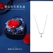 憶瑾項鏈女s925銀項鏈小眾輕奢感鎖骨鏈高級吊墜送女友生日情人節(jié)禮物 【愛心花盒】亮閃閃項鏈