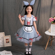 創(chuàng  )京懿選女童洛麗塔蓬蓬裙萬(wàn)圣節兒童服裝女童吸血鬼裝扮連衣裙cosplay女 藍格子愛(ài)麗絲 成人_S身高155~165厘米