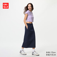 優(yōu)衣庫(kù)女裝快干休閑窄身長(zhǎng)裙/半身裙裙子25秋冬新款485599 69 藏青色 M /160/68A