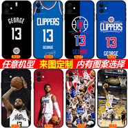 WENYAFFVIVOX200手機殼X80Pro硅膠X21防摔X50pro球星X60周邊X27pro保護套 保羅喬治--快船-潮男款 玻璃殼-下單留言手機型號和編號