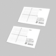 易復(fù)得紙品（YFD）坐標(biāo)軸便簽本平面直角便箋紙無(wú)粘性加厚100克紙80張象限數(shù)學(xué)函數(shù)公式網(wǎng)格本便利本 64K橫式 1本