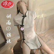 浪莎（LangSha）性感純欲夫妻調情睡衣女免脫誘惑約會(huì )戰袍情趣內衣高級感包臀裙 性感旗袍 M (建議體重80-105斤)
