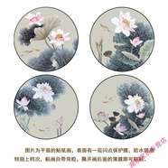 佳禮有寶3D立體自貼畫梅蘭竹菊圓形入戶玄關(guān)貼紙畫遮丑補(bǔ)洞自粘自背景墻畫 13-14【圣潔】 直徑20【厘米】(很小) 貼紙畫(自