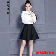 奧洛黛婭【新品女裝】半身裙秋冬新款復(fù)古高腰顯瘦氣質(zhì)女士裙子春夏新款韓 黑色842#長(zhǎng)38厘米 有安全有口袋 L 碼建議95-115斤