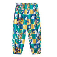 汪汪隊立大功汪汪隊童裝兒童防蚊褲男童夏季薄款長(cháng)褲女童小孩運動(dòng)褲寶寶束腳褲 綠色0227 140CM