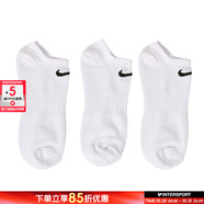 耐克（NIKE）襪子男襪子女 25新款運動健身訓練籃球襪情侶低幫時尚短襪 三雙裝 主推/經(jīng)典白/三雙裝 L/26-28厘米/42-46碼