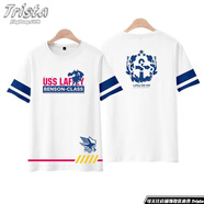 碧藍航線(xiàn)周邊衣服游戲夕立 歐根親王 凌波 企業(yè)印象夏裝男短袖T恤 12-拉菲 M