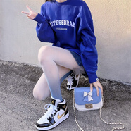 耐克（NIKE）Air Jordan 1 Mid GS AJ1 女款中幫復(fù)古防滑耐磨運動休閑籃球鞋 BQ6931-007黑金 36.5