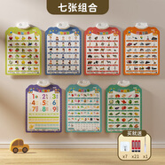 樂(lè)樂(lè)魚(yú)（leleyu）中英粵三語(yǔ)早教有聲掛圖兒童玩具發(fā)聲啟蒙寶寶認(rèn)知字母表墻貼7張