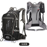 艾王品牌新款戶外騎行背包25L懸浮登山包雙肩包超輕旅行徒步雙肩背包 烏夜黑25L 25升（贈(zèng)防雨罩+頭盔網(wǎng)+手機(jī)包）