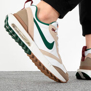 耐克（NIKE）男鞋冬季新款男士運(yùn)動(dòng)休閑鞋子AIR MAX氣墊鞋緩震透氣跑步鞋子男 白綠黃 /后掌氣墊 40