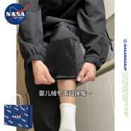 NASA WASSUP三防暴雨级防水冲锋裤男春夏季休闲户外登山美式机能工装裤子男 立体裤头内里缝线做包边 L【建议100-120斤】