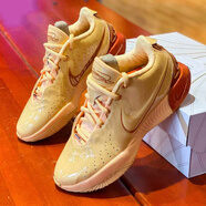 耐克（NIKE）籃球鞋男鞋春季新款勒布朗詹姆斯21代實(shí)戰緩震運動(dòng)鞋輕便休閑鞋 FV2346-800淺甜瓜橙金色 42