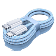 POSKELRTY適用于蘋(píng)果15/16/17充電線(xiàn)Type-C數據線(xiàn)雙頭PD60W快充c to c TYPE-C 手機 TYPE-C TO 蘋(píng)果藍色 1.5m