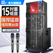 先科SD-25專業(yè)線陣舞臺(tái)婚慶樂(lè)隊(duì)音響套裝大型戶外演出學(xué)校大功率會(huì)議音箱酒吧學(xué)?；閼c廣場(chǎng)舞SD-23音響 15時(shí)五分頻+18喇叭線列式-SD-23
