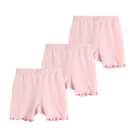 KIDS MAM&DAD女童打底褲安全褲防走光棉布夏季女孩保險褲兒童薄款短褲平角內褲 粉色組86997花邊款 165cm #95-105斤