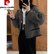 皮爾卡丹（pierre cardin）法式復(fù)古小香風(fēng)外套女春秋2025新款條紋短款?yuàn)A克開(kāi)衫歐美夾克上衣 圖片色*1273 S