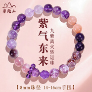 祥隱【普陀山直發(fā)】黃水晶手串送女生水晶手鏈金發(fā)晶生日禮物 九紫離火【紫晶款】