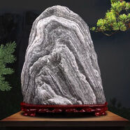 OTHER泰山天然原石正宗泰山石敢當(dāng)靠山石轉(zhuǎn)運石室內(nèi)外擺放鎮(zhèn)宅泰山奇石 泰山石8-13厘米【送底座】