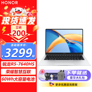 榮耀（HONOR） MagicBook X14/X16筆記本電腦超輕薄便攜商務(wù)辦公大學(xué)生學(xué)習本游戲本 X14 銳龍R5-7640HS 16G 512G