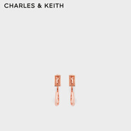 CHARLES&KEITH女士棱鏡半寶石時(shí)尚長(cháng)款耳環(huán)CK5-42120322 Rose Gold玫瑰金色 1個(gè) (對)