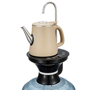 美能迪桶裝水燒水壺一體機電動(dòng)上水自動(dòng)抽水器帶加熱燒水器大桶水泡茶桶裝水飲水機底上水電熱水壺 黑金+防燙壺+自動(dòng)上水帶加熱+食品級不銹鋼 1L