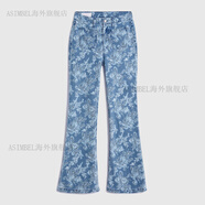 蓋璞【LOVE SHACK FANCY】Gap女裝春季高腰長褲牛仔褲休閑褲729140 藍(lán)色印花 6(28)