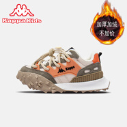 KAPPA KIDS卡帕童鞋兒童運(yùn)動(dòng)跑步鞋2025春季新款透氣中大童鞋男女童老爹潮鞋 棕色 加絨 【偏小一碼】 36碼 適合腳長221mm