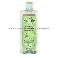 Simple英國采購simple爽膚水清妍柔潤舒緩無酒精補水清新舒爽水潤 爽膚水舒緩200ml