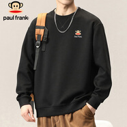 大嘴猴（paul frank）衛(wèi)衣男士外套春季款美式潮流寬松長袖T恤男休閑上衣 黑色 4XL 