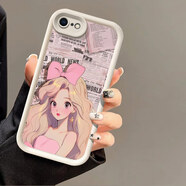 米奈索 蘋果6/7/8手機殼iphone6s/8保護套plus硅膠軟SE3/2磨砂男女款全包防摔哪吒卡通可愛動漫外殼國潮 【卡，太】時尚芭莎女孩 蘋果6/6S通用