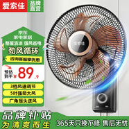 愛(ài)索佳壁扇壁掛風(fēng)扇掛壁式電風(fēng)扇家用客廳墻壁搖頭掛扇掛式工業(yè)電扇大風(fēng)力宿舍餐廳 鋁葉大風(fēng)-16英寸機械加長(cháng)線(xiàn)款