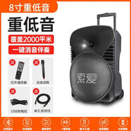 索愛（soaiy）索愛廣場舞拉桿音箱Q30無線戶外大音量移動便攜式音箱持久續(xù)航大功率藍(lán)牙重低音喇叭促銷 【T13】8寸重低音+單麥
